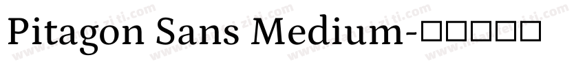 Pitagon Sans Medium字体转换